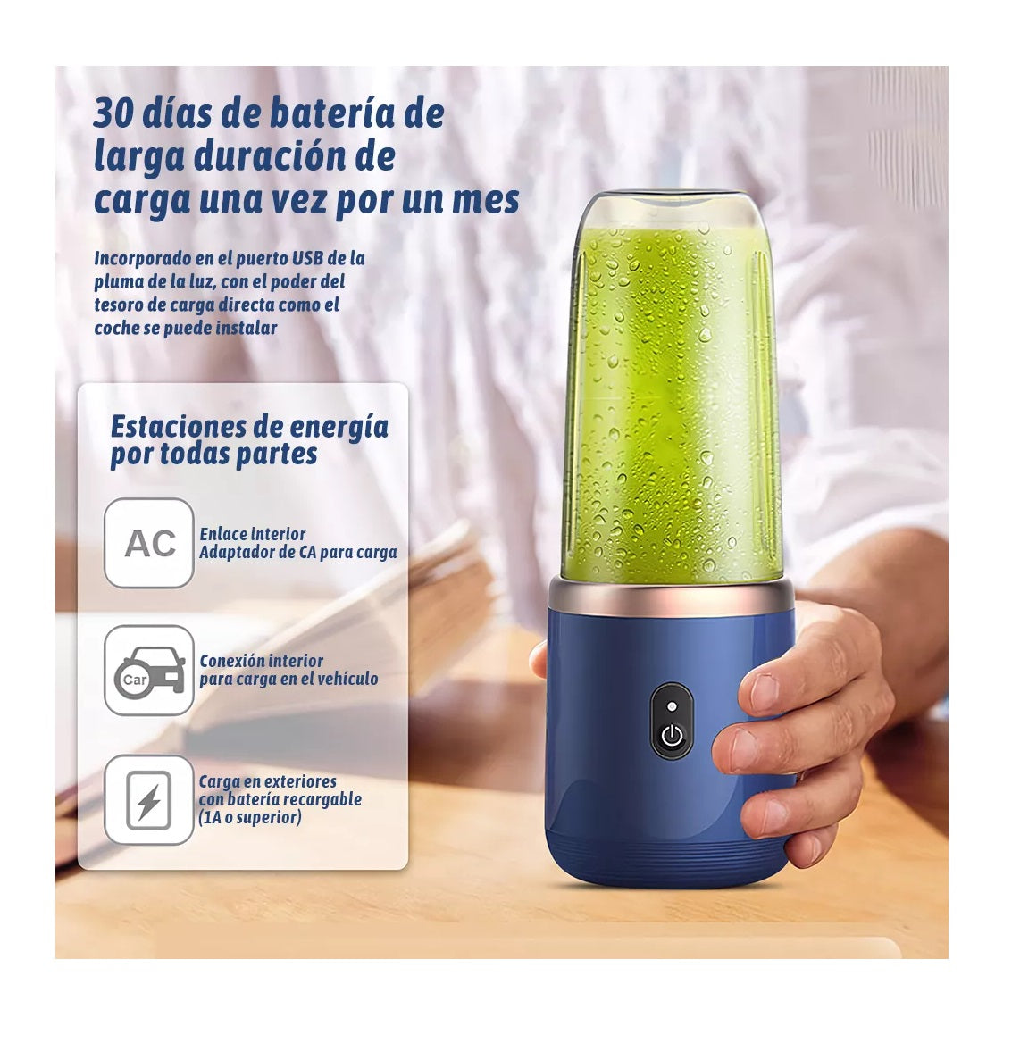Licuadora Portátil MixYa – 6 Cuchillas